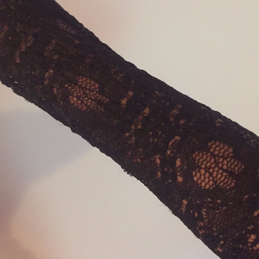 Free People Black Lace Long sleeve